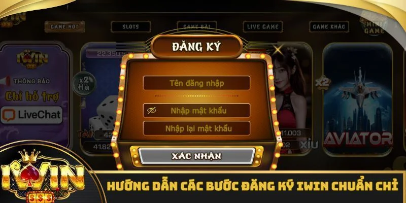 Quy trình đăng ký IWIN được thực hiện rất dễ dàng.